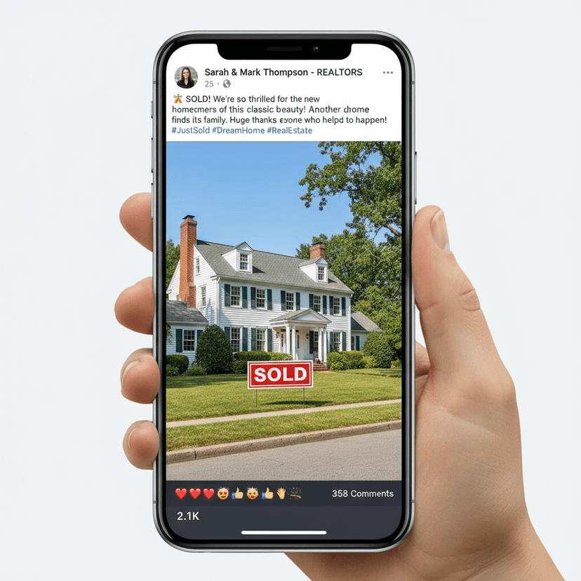Just Sold! — AI-generated social media post example